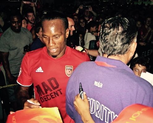 Drogba greets fans after his Phoenix Rising FC debut